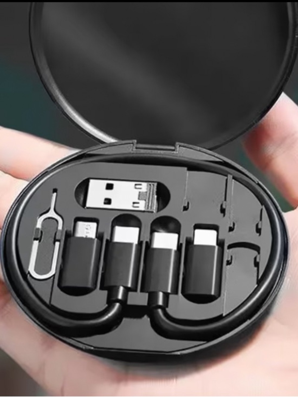 Compact Black Multi-Connector Charging Kit